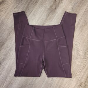 Love Fang Purple Leggings with Side pocket for phone | Small
